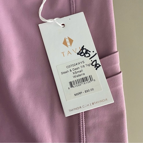 NEW Tavi Stash & Dash 7/8 Tights Leggings XS Wisteria C07024WYS NWT - Picture 8 of 10